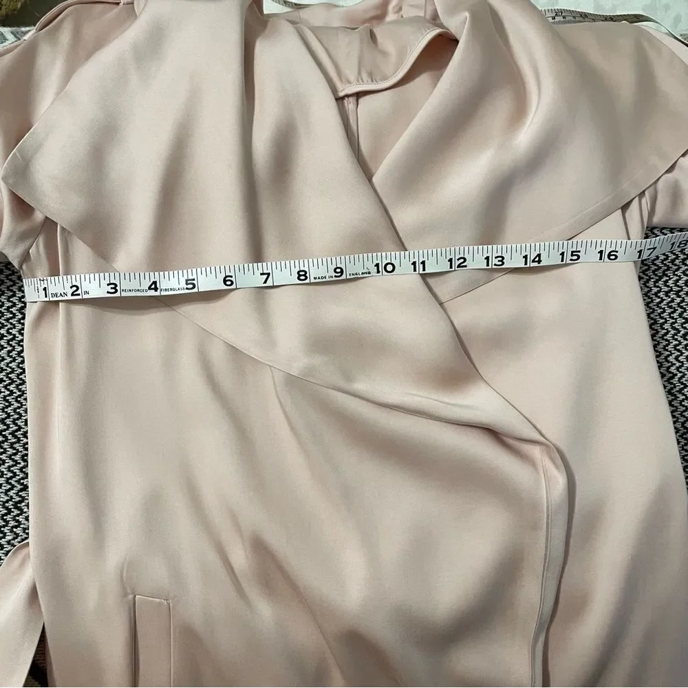 Soia & Kyo Marinella Ballet Pink Straight Fit Trench Coat Sz-XXS